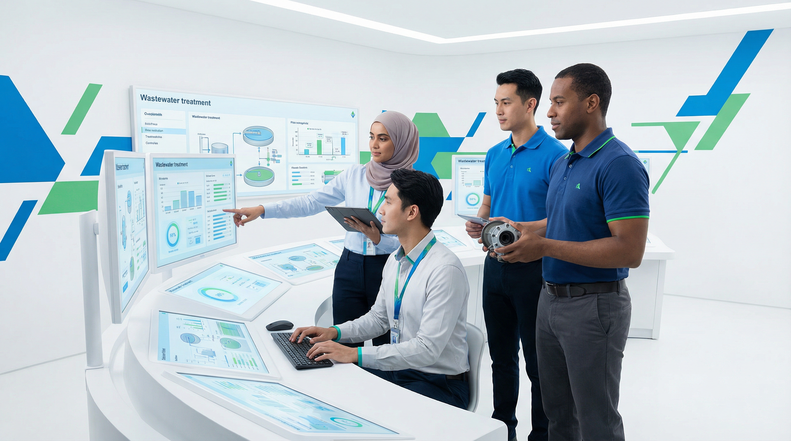 Grinviro Global Operations team monitoring plant systems